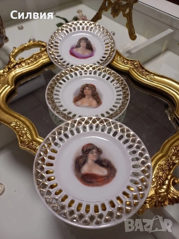 Антикварни чинийки 3бр., снимка 13 - Колекции - 52861009