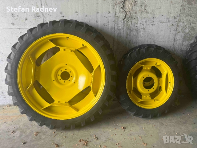 4 бр. тесни гуми с джанти за редови обработки - John Deere (230/95-32 - 230/95-48) /// N02021