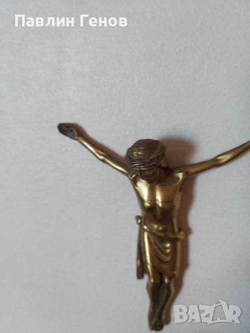 Стар метален кръст , Исус Христос 12х11см, снимка 7 - Други ценни предмети - 41394245