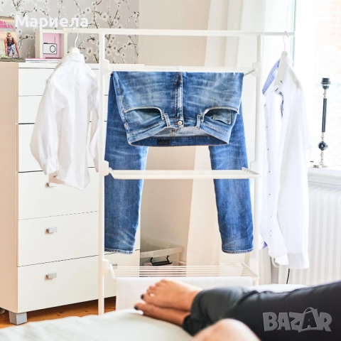 Тройна сушилня кула Rörets - здрава и гъвкава - три индивидуално сгъваеми рафта - разтегателни тръби, снимка 6 - Сушилници - 51748330