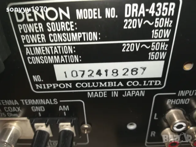 DENON DRA-435R JAPAN RECEIVER-ВНОС SWISS 2810241500, снимка 16 - Ресийвъри, усилватели, смесителни пултове - 47747588