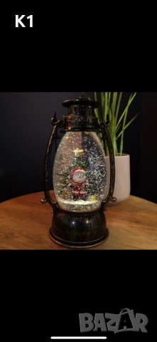 Коледна лампа с Дядо Коледа 14х7, снимка 3 - Образователни игри - 52554024