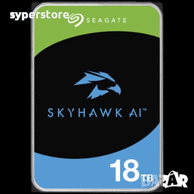 HDD твърд диск SEAGATE  SkyHawk AI 3.5",  18TB, SATA 6Gb,  rpm 7200,  SS30733, снимка 1 - Друга електроника - 41020450