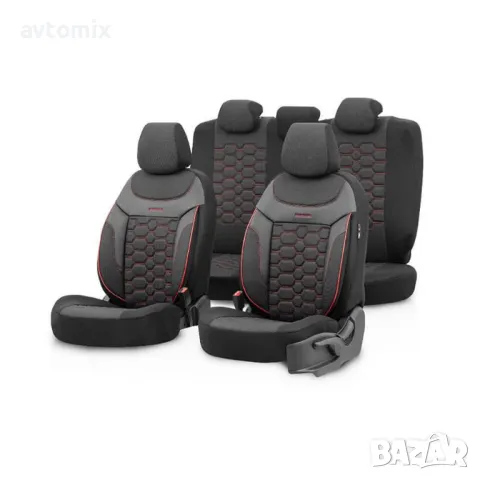 Тапицерия OTOM за седалки Carbon CRB3404 (сиво/черно), снимка 4 - Аксесоари и консумативи - 49929845