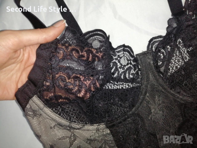 Hunkemoller 80B дамски дантелен корсет бюстие, снимка 7 - Корсети, бюстиета, топове - 53814886