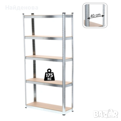 Практичен рафт на 5 нива с товаропиносимост до 175кг 