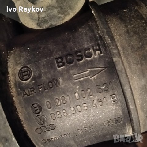 Дебитомер за VW, Audi, Seat, Skoda, 1.9 TDI, 0 281 002 531, 0281002531, 038 906 461 B, 038906461B, снимка 2 - Части - 44392802