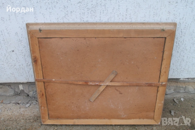 Стара рисунка върху дебел картон, снимка 11 - Колекции - 53801138