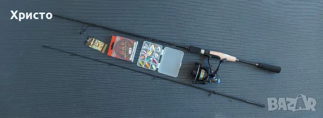 Нов комплект въдица с макара влакно и клатушки блесни, риболов, спининг 