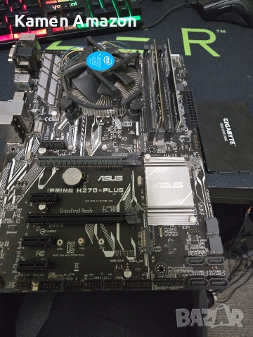 дъно asus prime H270-plus ddr4 + 8ram + 120ssd , снимка 4 - Дънни платки - 53612895