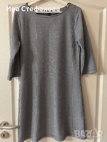 Стилна нова елегантна ежедневна пепитена пепит рокля , снимка 11 - Рокли - 42599063