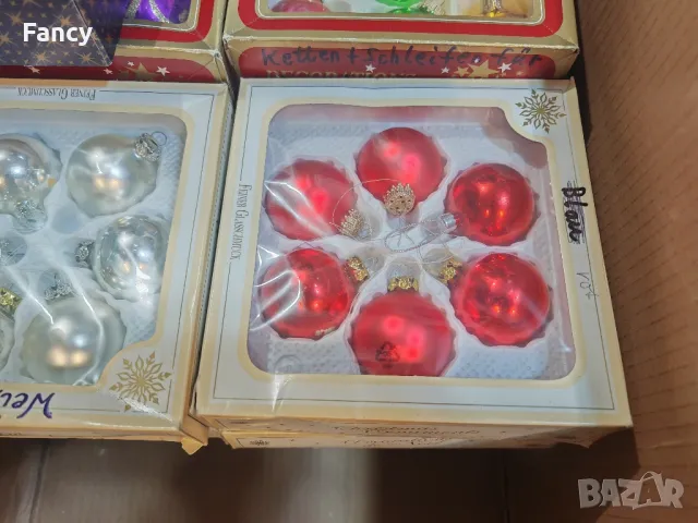 Стари стъклени коледни играчки, снимка 8 - Антикварни и старинни предмети - 48264138