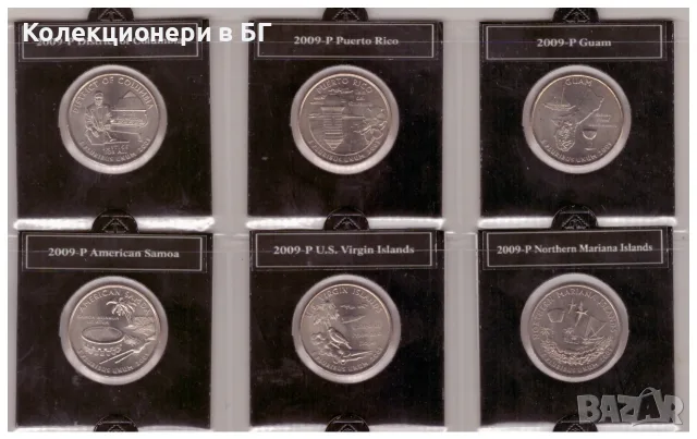 КОМПЛЕКТ 25 ЦЕНТА САЩ 2009 ГОДИНА /виж описанието/, снимка 2 - Нумизматика и бонистика - 55777742