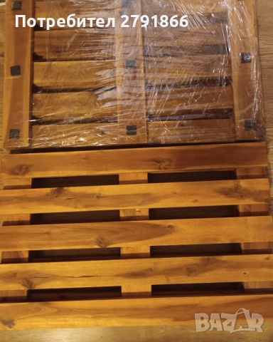 Декоративни мини палети естествено дърво 37x58 см. 10 броя нови