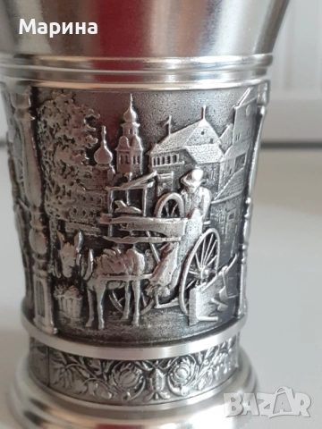 Комплект за ракия от калай Antik*Vintage  #86, снимка 11 - Антикварни и старинни предмети - 51564492