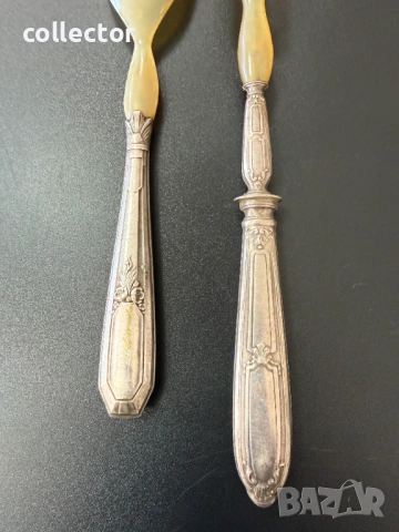 Луксозен комплект прибори за сервиране на салата. №7854, снимка 8 - Антикварни и старинни предмети - 53449916