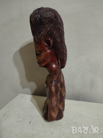 Стара дървена статуетка, снимка 3 - Други ценни предмети - 44251918