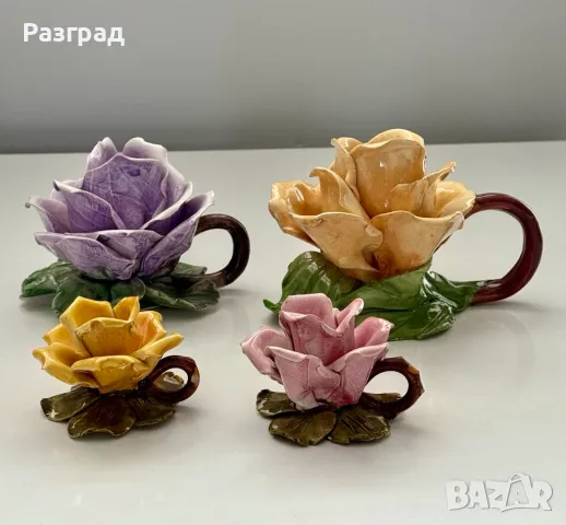  4 бр. ръчно изработени италиански свещници, снимка 2 - Декорация за дома - 49813150