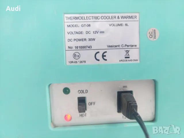 Мини хладилник THERMOELECTRIC с обем 6 литра, охлажда до 10С° Може да охлажда до 17 °C под околната , снимка 8 - Хладилници - 50408350