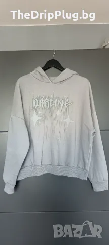 Cropp дамски суичър размер L в сиво hoodie отлично състояние 