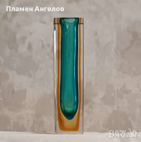 Рядък колекционерски модел Ваза - Мурано техника "Sommerso" 