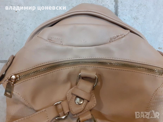 Дамска италианска кожена раница, снимка 3 - Чанти - 52261498