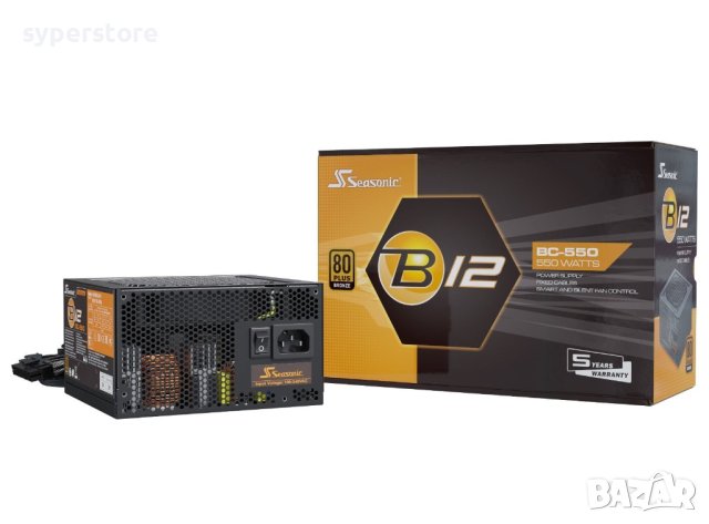 Захранване за настолен компютър Seasonic B12-BC-550 550W ATX Active PFC 80Plus Bronze, снимка 6 - Захранвания и кутии - 40913216