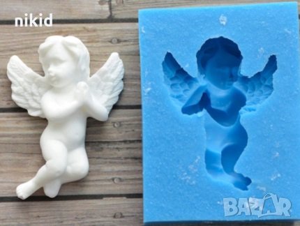 малък Ангел в молитва силиконов молд форма за декорация торта фондан шоколад и др