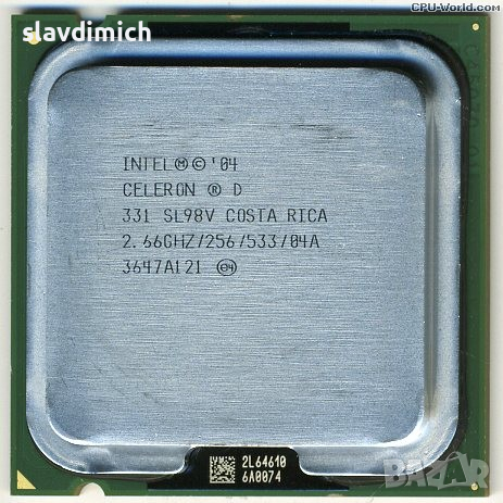 Процесор за компютър Intel Celeron D 2.66ghz/256/533