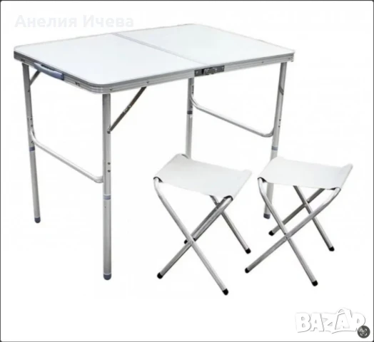 Промоция -Алуминиева маса с два стола 