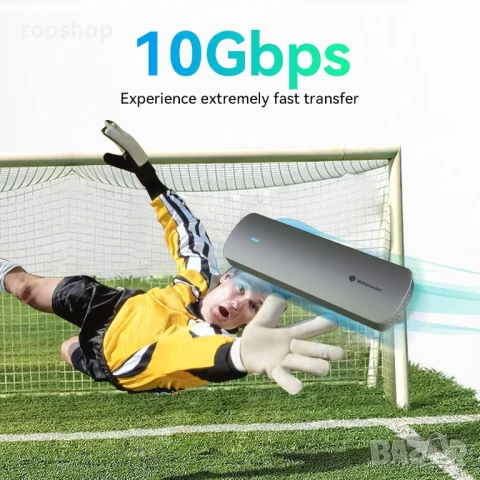 Кутия за M.2 NVMe SATA Yottamaster, USB 3.2 10Gbps SSD с USB C към C кабел за данни, съвместима със , снимка 6 - Кабели и адаптери - 50578757