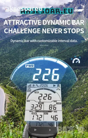 Безжичен водоустойчив скоростомер GPS компютър километраж и навигация за велосипед IGPSPORT за колел, снимка 3 - Аксесоари за велосипеди - 47926554