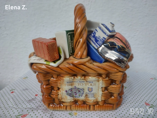 Рядък колекционерски чайник кошница за доставки Ringtons на Cardew, снимка 2 - Декорация за дома - 52718690