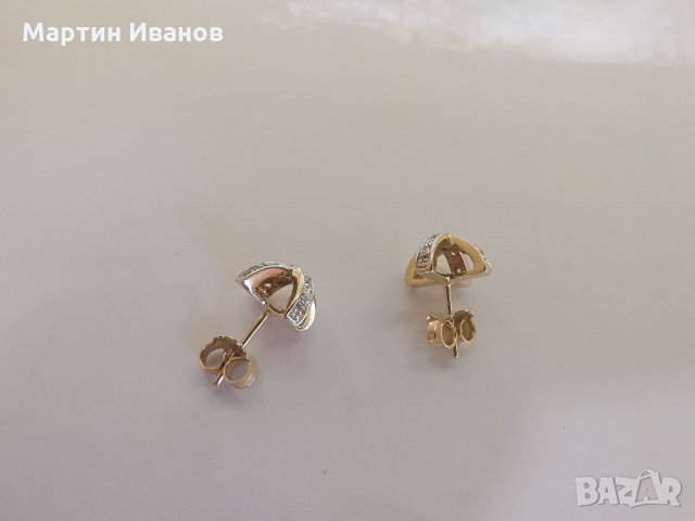 Златни обеци на винт , снимка 9 - Обеци - 35969781