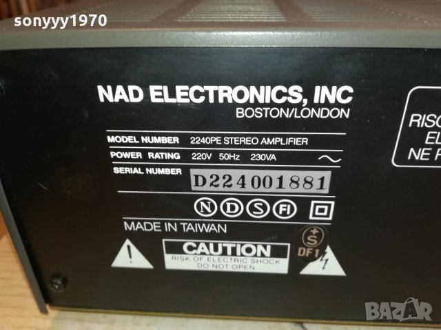 NAD 2240PE POWER AMPLIFIER-ВНОС SWISS 0302221939, снимка 6 - Ресийвъри, усилватели, смесителни пултове - 35663719