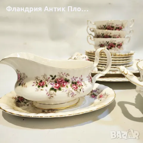 Порцеланов сервиз Royal Albert – Lavender Rose, 59 части, снимка 4 - Сервизи - 49101280
