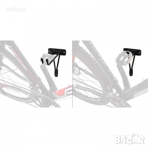 Велосипедна стойка за стена ECO, закачане за педала, черна, снимка 2 - Аксесоари за велосипеди - 36027889