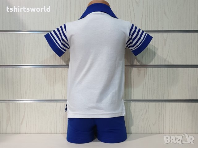 Ново детско комплектче: тениска с яка и трансферен печат Платноход+шорти, от 2-4 години, снимка 7 - Детски комплекти - 33899228