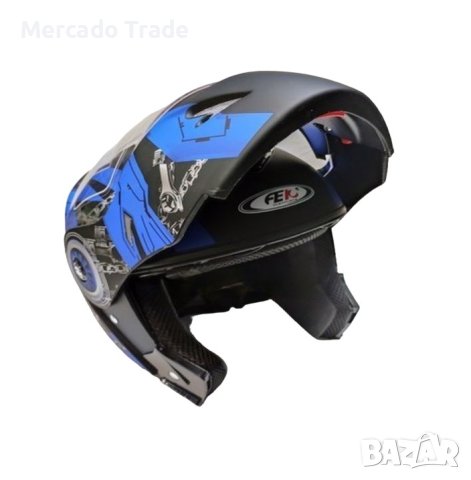 Модуларна каска за мотор Mercado Trade, Двоен визьор, L размер, снимка 4 - Аксесоари и консумативи - 40405367