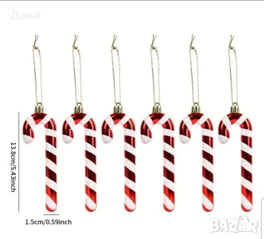 Коледни играчки бастуни, снимка 3 - Декорация за дома - 52584432