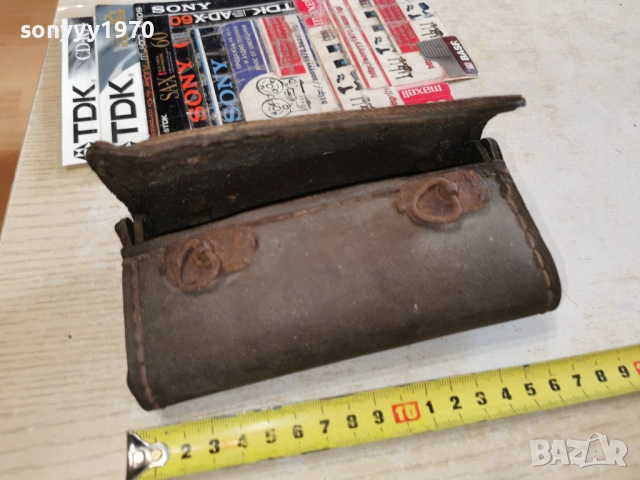 СТАРА КОЖЕНА ЧАНТА ЗА КОЛЕЛО-АНТИКА 1401261601, снимка 11 - Антикварни и старинни предмети - 53097870