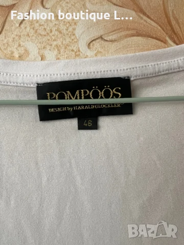 Бяла тениска 46 размер с щампа 🤍 , снимка 3 - Тениски - 50780419