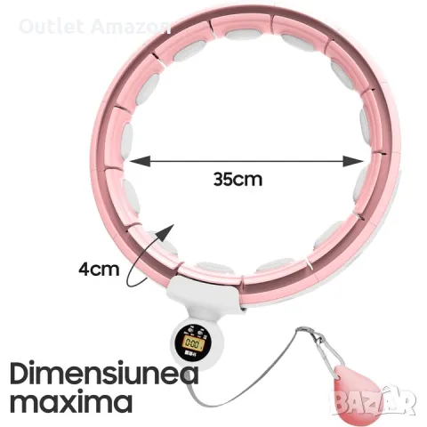 Hula Hoop 2 в 1 фитнес обръч за тренировка, интелигентен брояч, лесен за разглобяване, снимка 5 - Спортна екипировка - 49812389