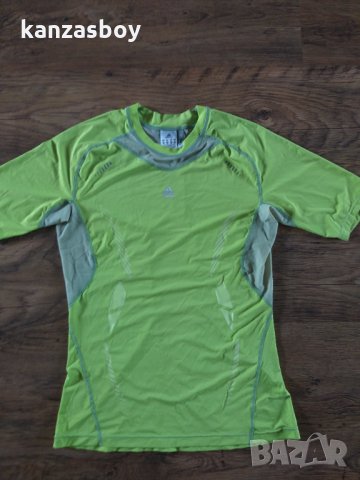  Adidas Men Techfit Preparation Funktionsshirt Slime - страхотна мъжка тениска, снимка 5 - Тениски - 34198884