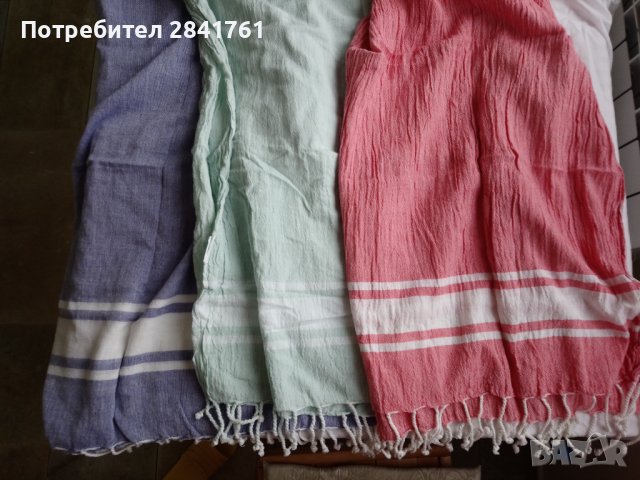 Фин памучен шал с ресни, снимка 1 - Други - 39462634