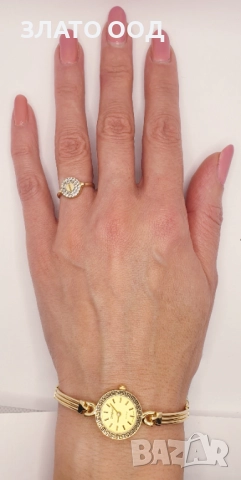 Златен часовник-14К, снимка 16 - Луксозни - 43766355