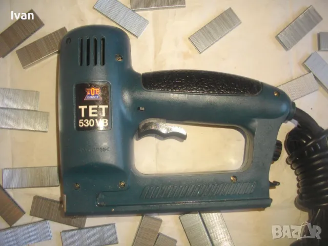 Немски ЗА РЕМОНТ ЗА ЧАСТИ Електрически Дърводелски Тапицерски ТАКЕР 8-16мм Липсва Удар Top Craft