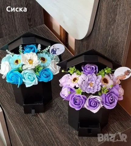 Тематични букети за абитуриентски бал и дипломиране със сапунени цветя, снимка 7 - Подаръци за жени - 50042028