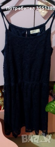Тъмносиня дантелена рокля HM, снимка 1 - Рокли - 40272572