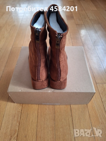 НОВИ белурени боти в кафяв цвят, номер 39, снимка 4 - Дамски боти - 52719183